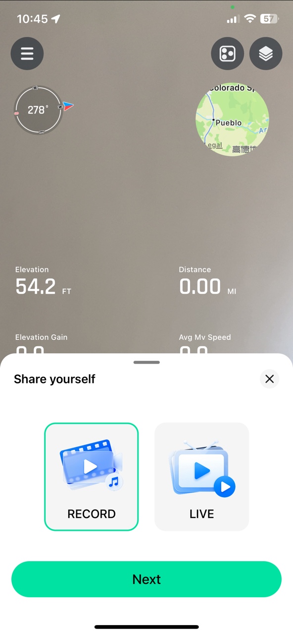 Bikecam直播GPS界面